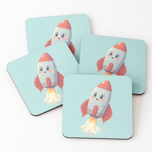 Item preview, Cheerful Blastoff Kawaii Rocket dventure designed and sold by MadeByHaresShop.
