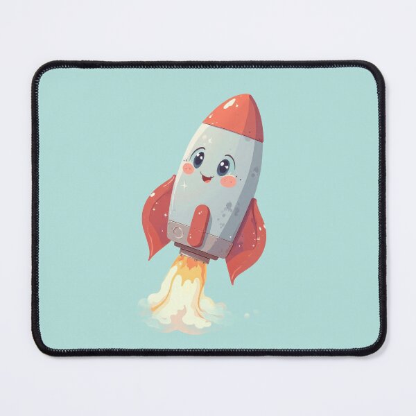 Item preview, Cheerful Blastoff Kawaii Rocket dventure designed and sold by MadeByHaresShop.