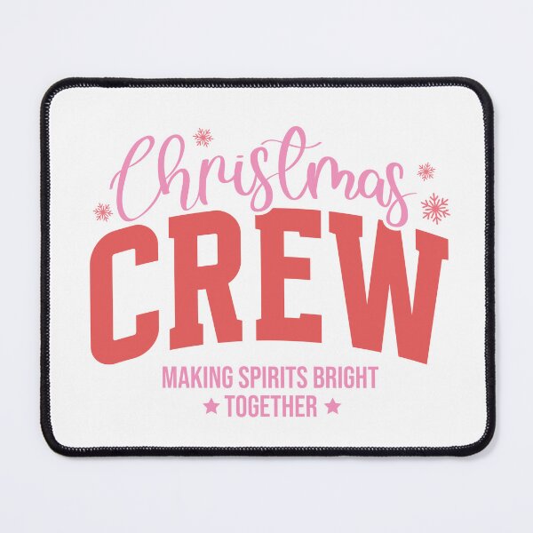 Item preview, Christmas Crew Typography Design - Pink Edition designed and sold by WanderInq.