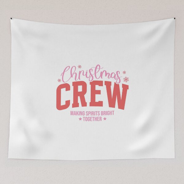 Item preview, Christmas Crew Typography Design - Pink Edition designed and sold by WanderInq.