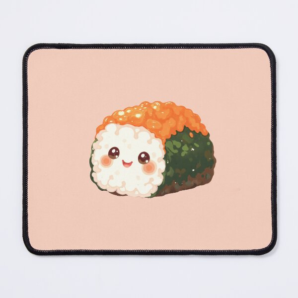 Item preview, Cheerful Sushi Smile - Kawaii Cute Cartoon Illustration designed and sold by MadeByHaresShop.