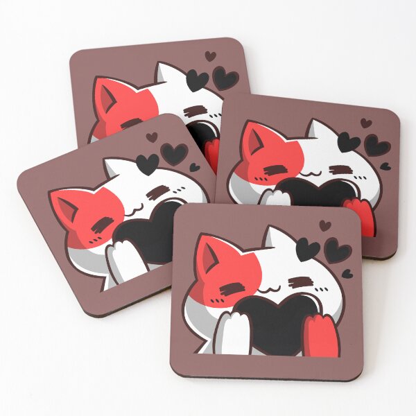 Item preview, Chibi Cat Light Red and Black Design  designed and sold by SimplyPsycho.