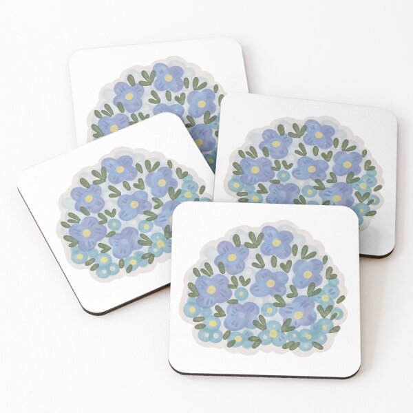 Artikelvorschau, Pastellblaue Blumen, Vergissmeinnicht-Blumen, blaue Blumen, Strauß blauer Blumen, entworfen und verkauft von Dormitria.
