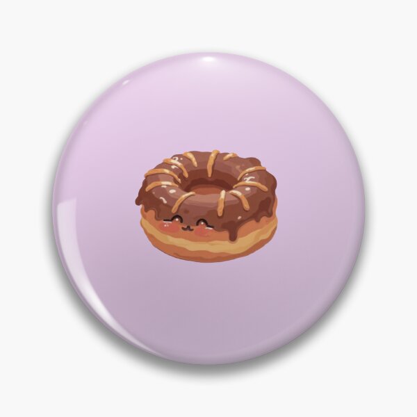 Item preview, Whimsical Winker Caramel Kawaii Chocolate Donut designed and sold by ShroomForge.