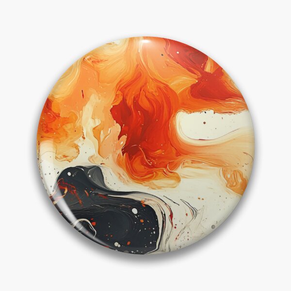 Item preview, Colorful marble splash pattern orange, black, white designed and sold by BeebooDesign.