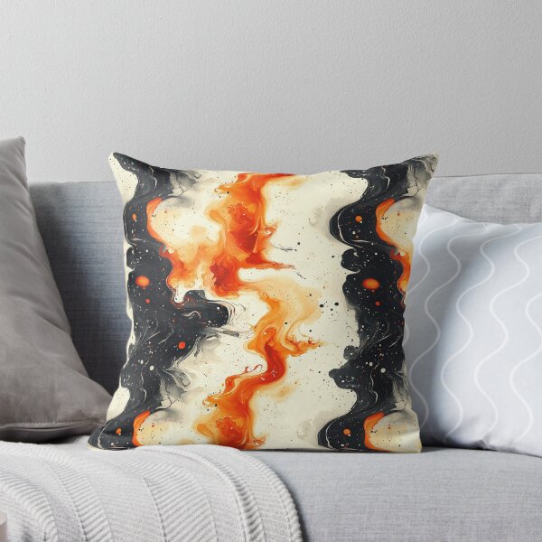 Item preview, Colorful marble splash pattern orange, black, white designed and sold by BeebooDesign.