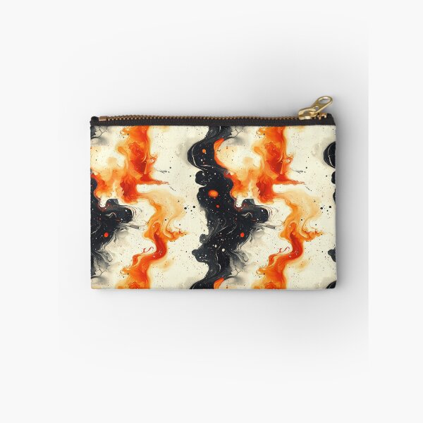 Item preview, Colorful marble splash pattern orange, black, white designed and sold by BeebooDesign.