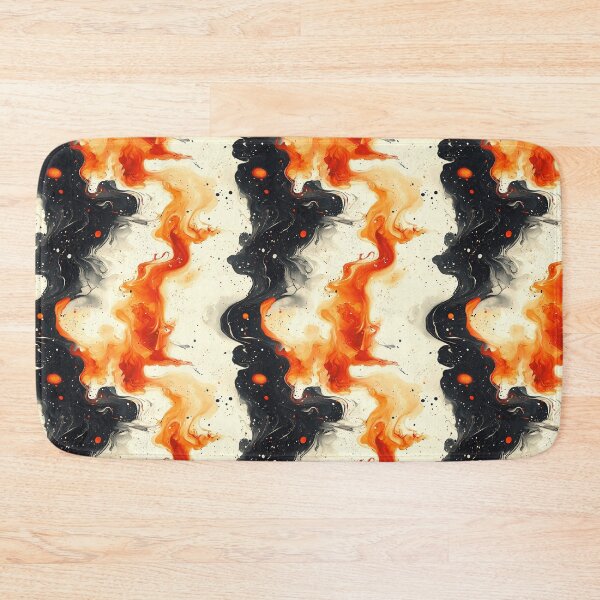 Item preview, Colorful marble splash pattern orange, black, white designed and sold by BeebooDesign.