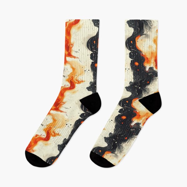 Item preview, Colorful marble splash pattern orange, black, white designed and sold by BeebooDesign.