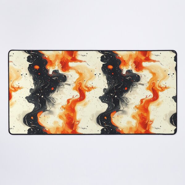Item preview, Colorful marble splash pattern orange, black, white designed and sold by BeebooDesign.