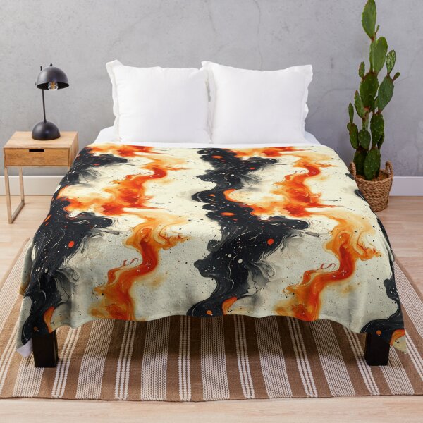 Item preview, Colorful marble splash pattern orange, black, white designed and sold by BeebooDesign.