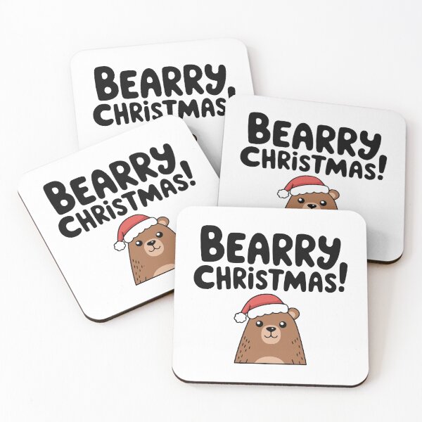 Item preview, Bearry Christmas! Cute bear Christmas Pun designed and sold by PMCreative.