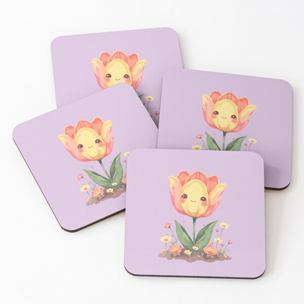 Item preview, Happy Blooms Kawaii Tulip in Pastel Paradise designed and sold by ShroomForge.