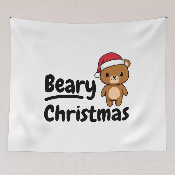 Item preview, Beary Christmas! Cute Christmas Bear Pun designed and sold by PMCreative.