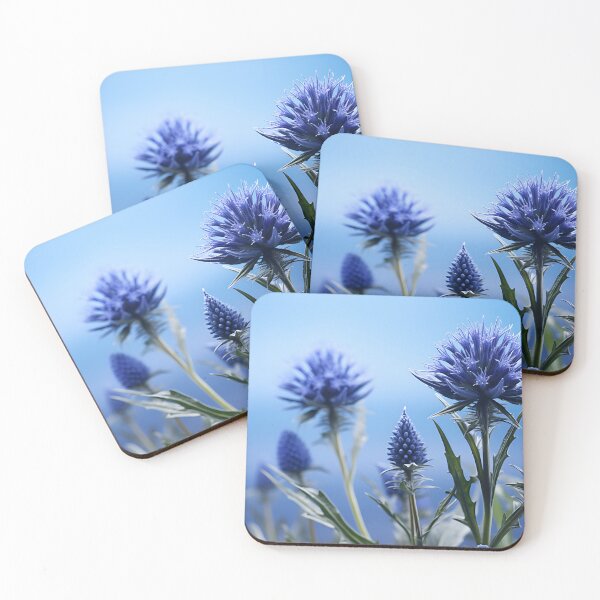 Item preview, Micro Photography - Echinops Bannaticus Taplow Blue designed and sold by KootenayDesigns.