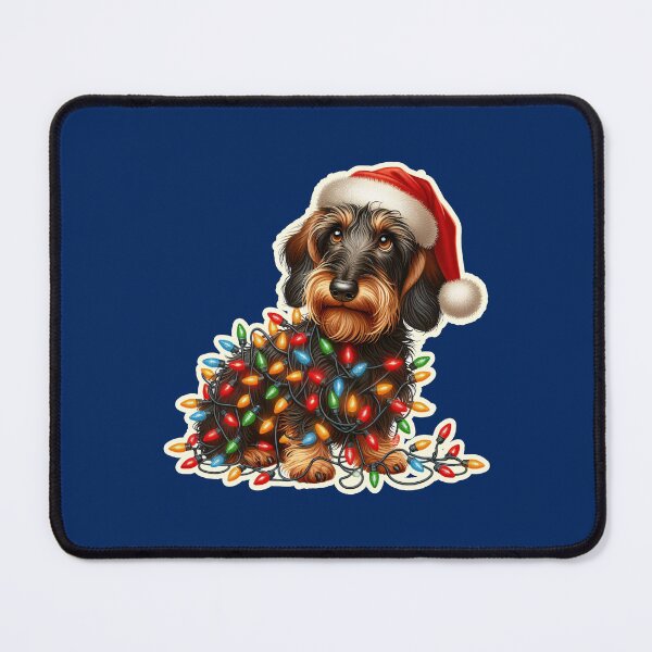 Item preview, Wire-haired Dachshund Xmas lights gift designed and sold by ThisDress.
