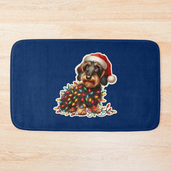 Item preview, Wire-haired Dachshund Xmas lights gift designed and sold by ThisDress.