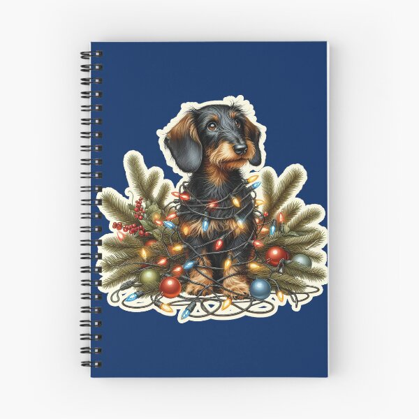 Item preview, Wire-haired Dachshund Xmas lights gift designed and sold by ThisDress.
