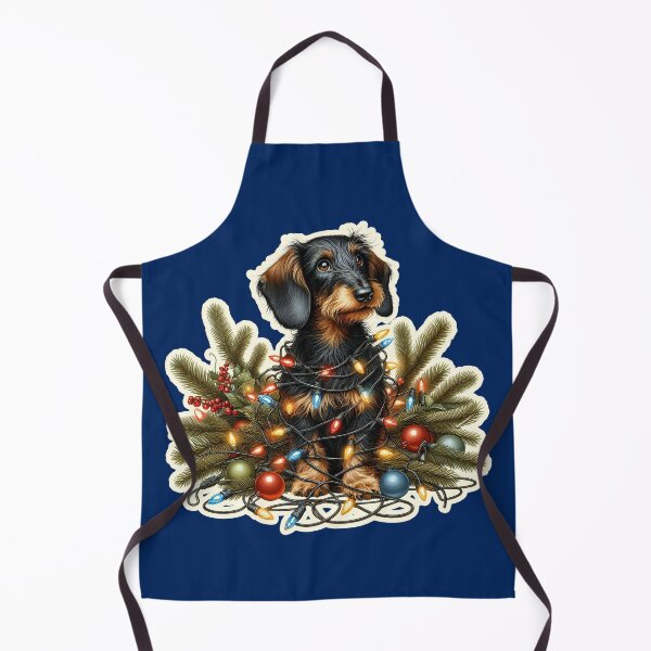 Item preview, Wire-haired Dachshund Xmas lights gift designed and sold by ThisDress.