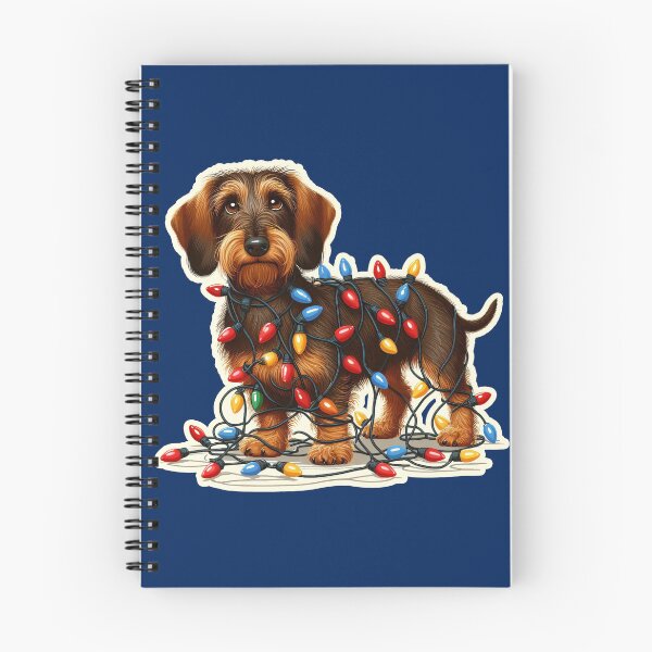 Item preview, Wire-haired Dachshund Xmas lights gift designed and sold by ThisDress.