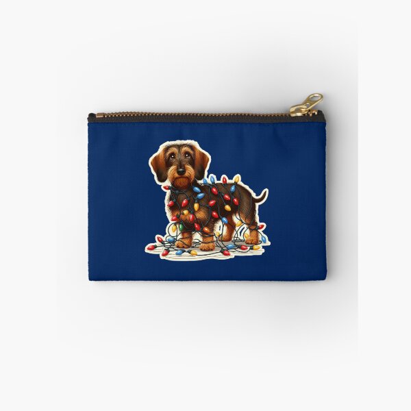 Item preview, Wire-haired Dachshund Xmas lights gift designed and sold by ThisDress.