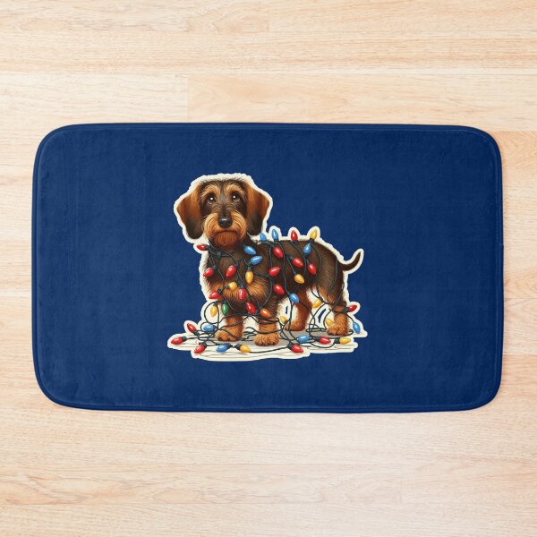 Item preview, Wire-haired Dachshund Xmas lights gift designed and sold by ThisDress.