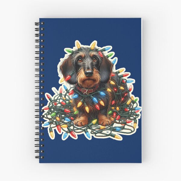 Item preview, Wire-haired Dachshund Xmas lights gift designed and sold by ThisDress.