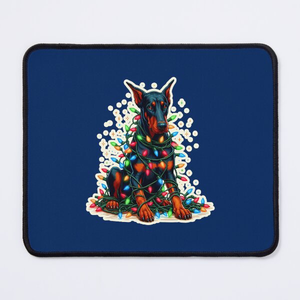 Item preview, Doberman, Dobie Xmas lights gift designed and sold by ThisDress.