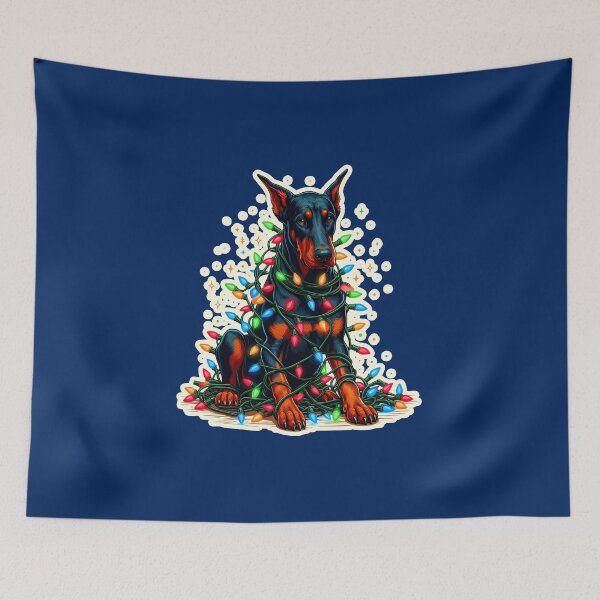 Artikelvorschau, Dobermann, Dobie Weihnachtsbeleuchtung Geschenk entworfen und verkauft von ThisDress.