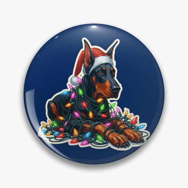 Item preview, Doberman, Dobie Xmas lights gift designed and sold by ThisDress.