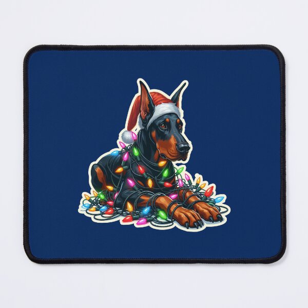 Item preview, Doberman, Dobie Xmas lights gift designed and sold by ThisDress.