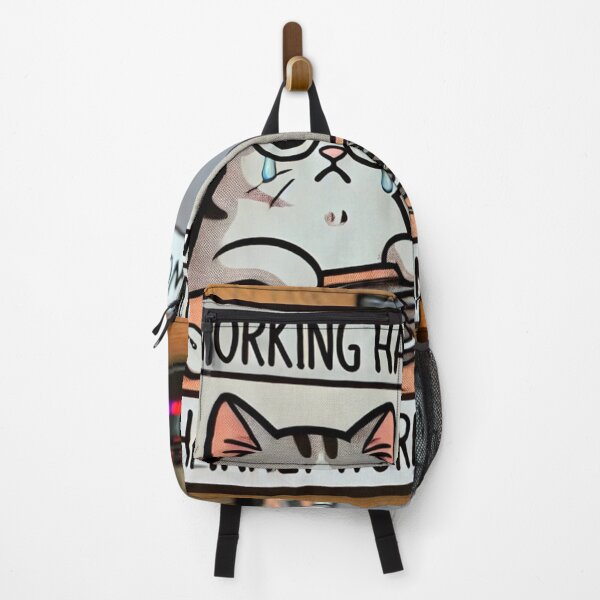 Item preview, Working Hard? Nah, Hardly Working Cat designed and sold by Ideaunluck-shop.