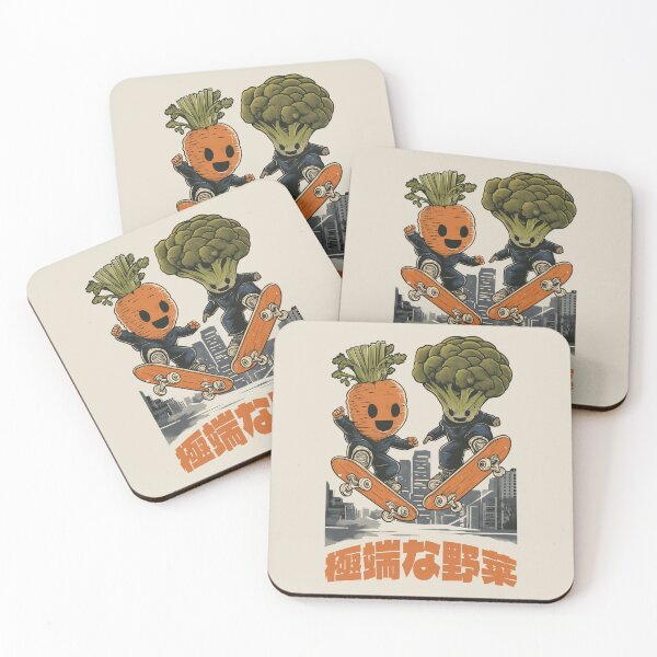 Item preview, Broccoli and carrot on urban skateboards 80s designed and sold by OrenjiArtShop.