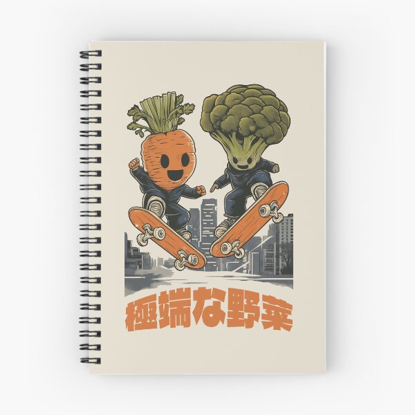 Item preview, Broccoli and carrot on urban skateboards 80s designed and sold by OrenjiArtShop.
