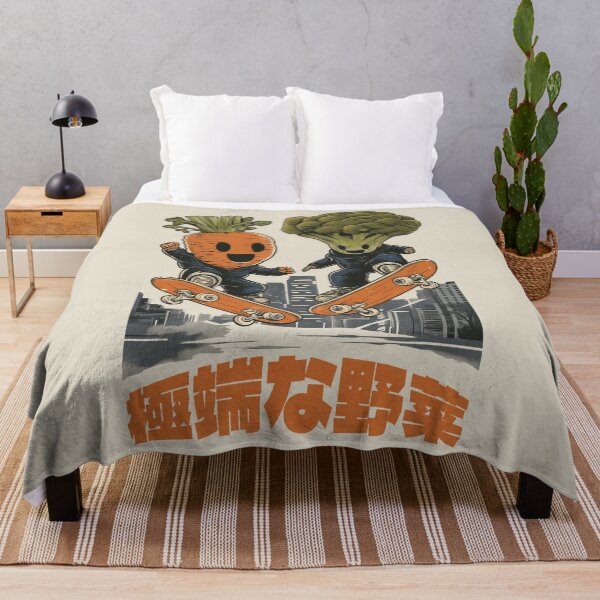 Item preview, Broccoli and carrot on urban skateboards 80s designed and sold by OrenjiArtShop.