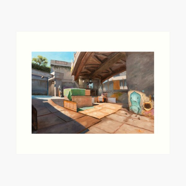 Counter Strike 2, Overpass - B Site Art Print