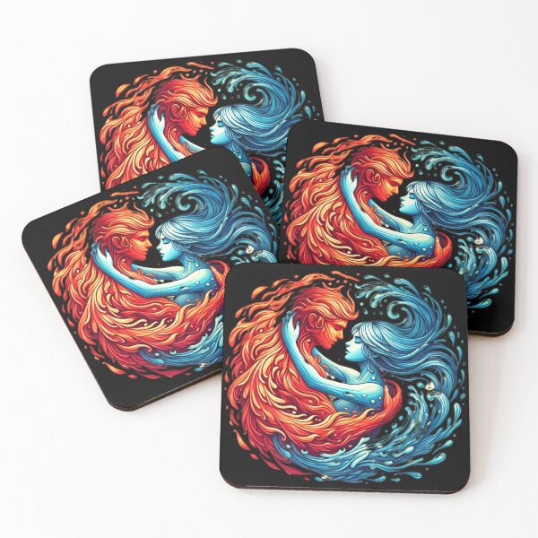 Item preview, Yin Yang Elements: Woman as Water, Man as Fire - Symbolic Design designed and sold by Hungry-Murphy.