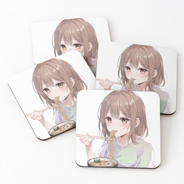 Item preview, Anime Girl Eat Ramen designed and sold by IndulgentBob.