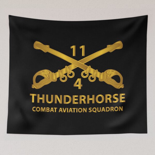 Item preview, Cbt Avn Squadron - 4th Squadron, 11th ACR - Branch w Txt - HAT X 300 designed and sold by Military Insignia Products.