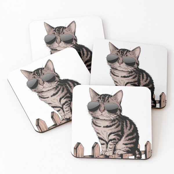 Item preview, Cat With Shades designed and sold by FunkyCatDesigns.