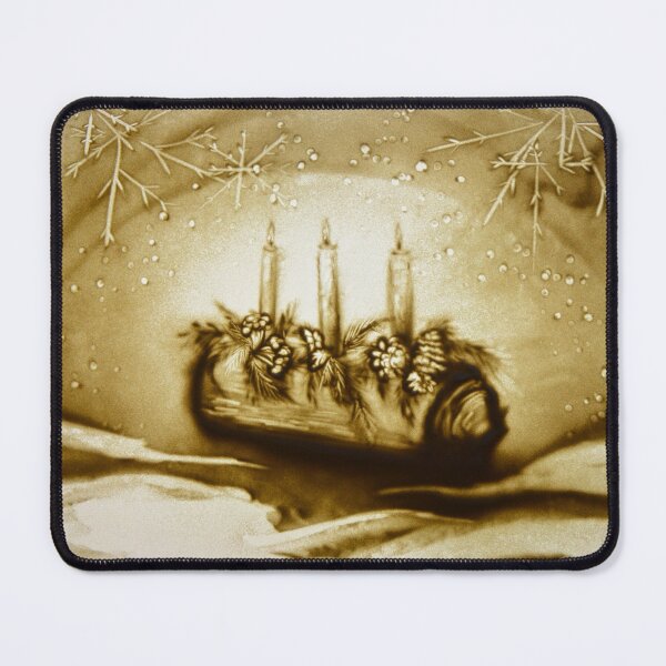 Item preview, Yule Log Christmas Postcard Sand Art designed and sold by sandexperiment.