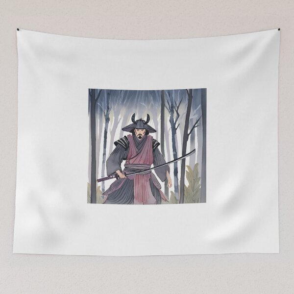 Item preview, Dark Ancestral Japanese Samurai Drawn designed and sold by Gina-Rosa.
