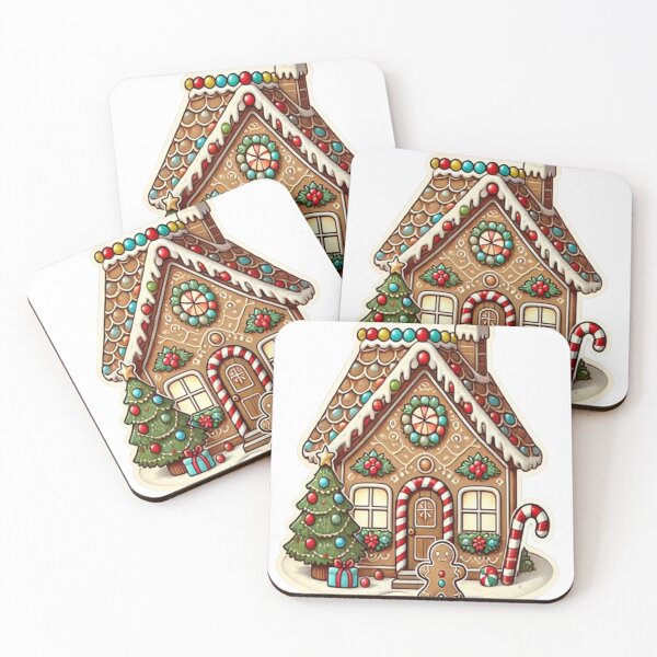 Item preview, Retro and festive gingerbread house designed and sold by NathalieRached.