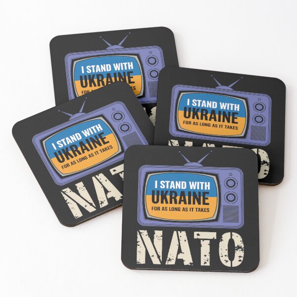 Item preview, I Stand With Ukraine NATO Support TV Print designed and sold by cabana.space.