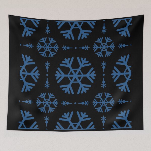 Item preview, Classic Elegant Winter Blue Pattern frost flowers Pattern,Modern Nordic Christmas Holiday designed and sold by NADIASHOP86.