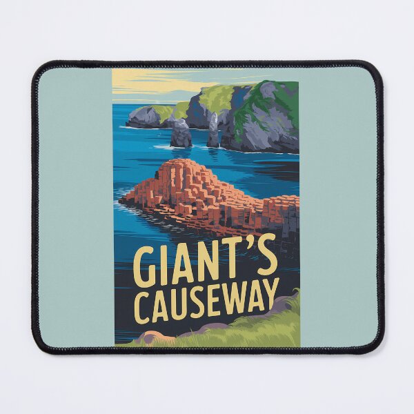 Item preview, Giant's Causeway Ireland Travel Art Vintage designed and sold by KrisSidDesigns.