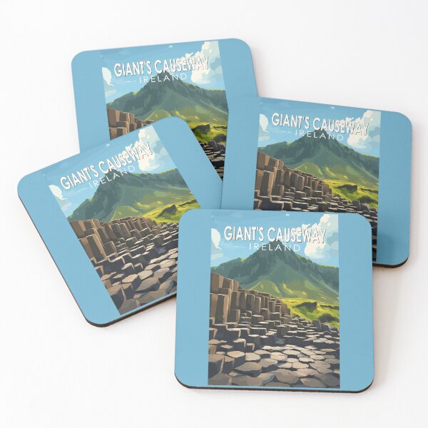 Item preview, Giant's Causeway Travel Art Vintage designed and sold by KrisSidDesigns.