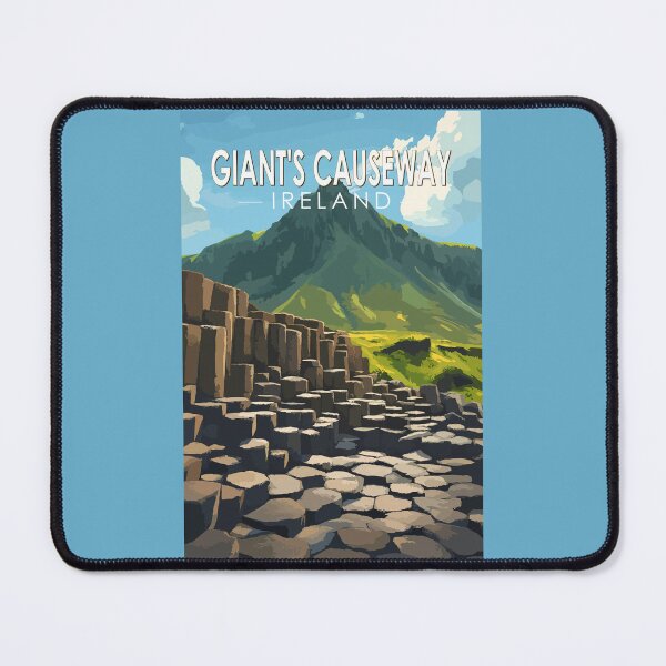 Item preview, Giant's Causeway Travel Art Vintage designed and sold by KrisSidDesigns.