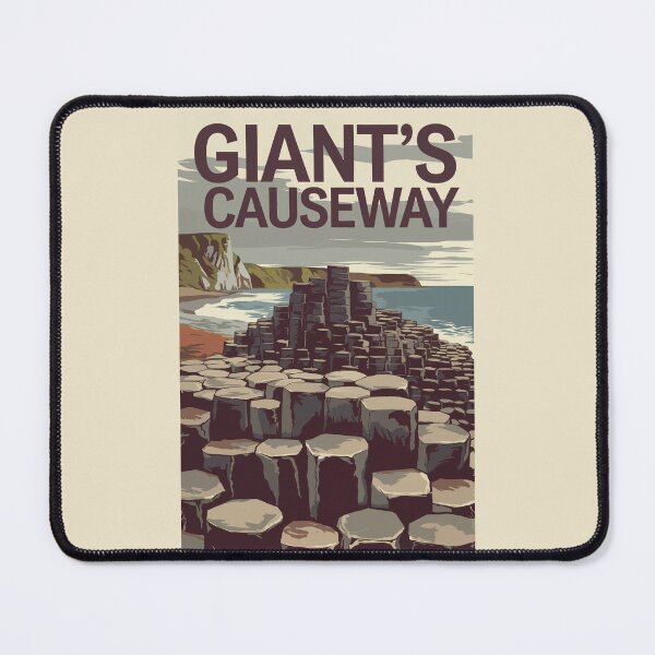 Item preview, Giant's Causeway Ireland Illustration Travel Art Vintage designed and sold by KrisSidDesigns.