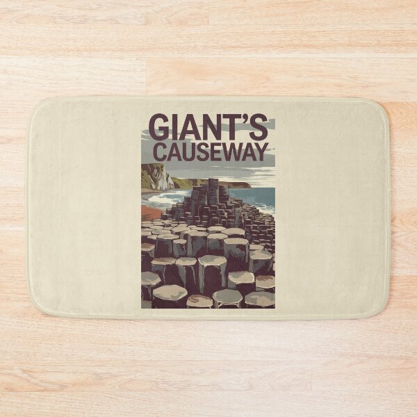 Item preview, Giant's Causeway Ireland Illustration Travel Art Vintage designed and sold by KrisSidDesigns.